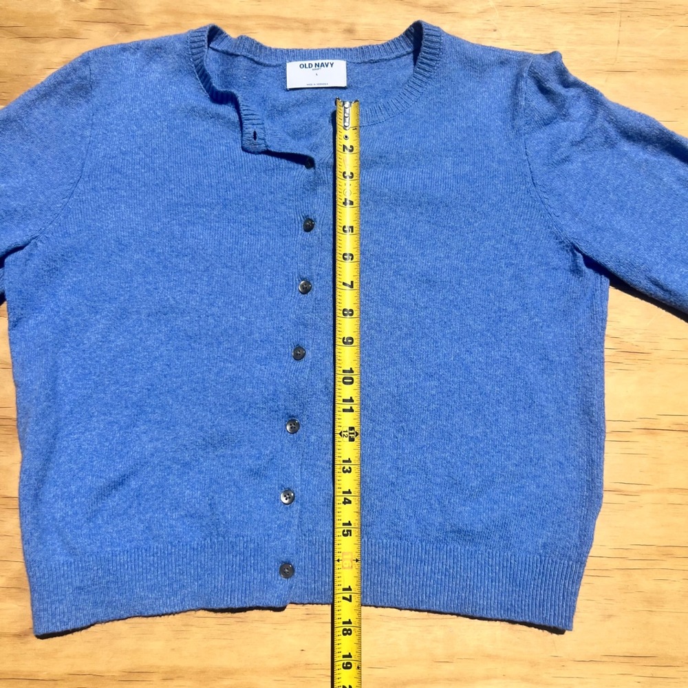 Old Navy SoSoft Crew Neck Cardigan Blue Button Front Sweater Womens Large